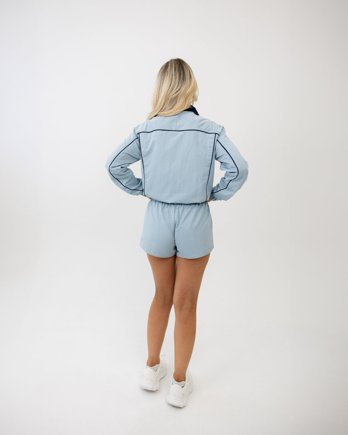 Reversible track shorts - blue/navy