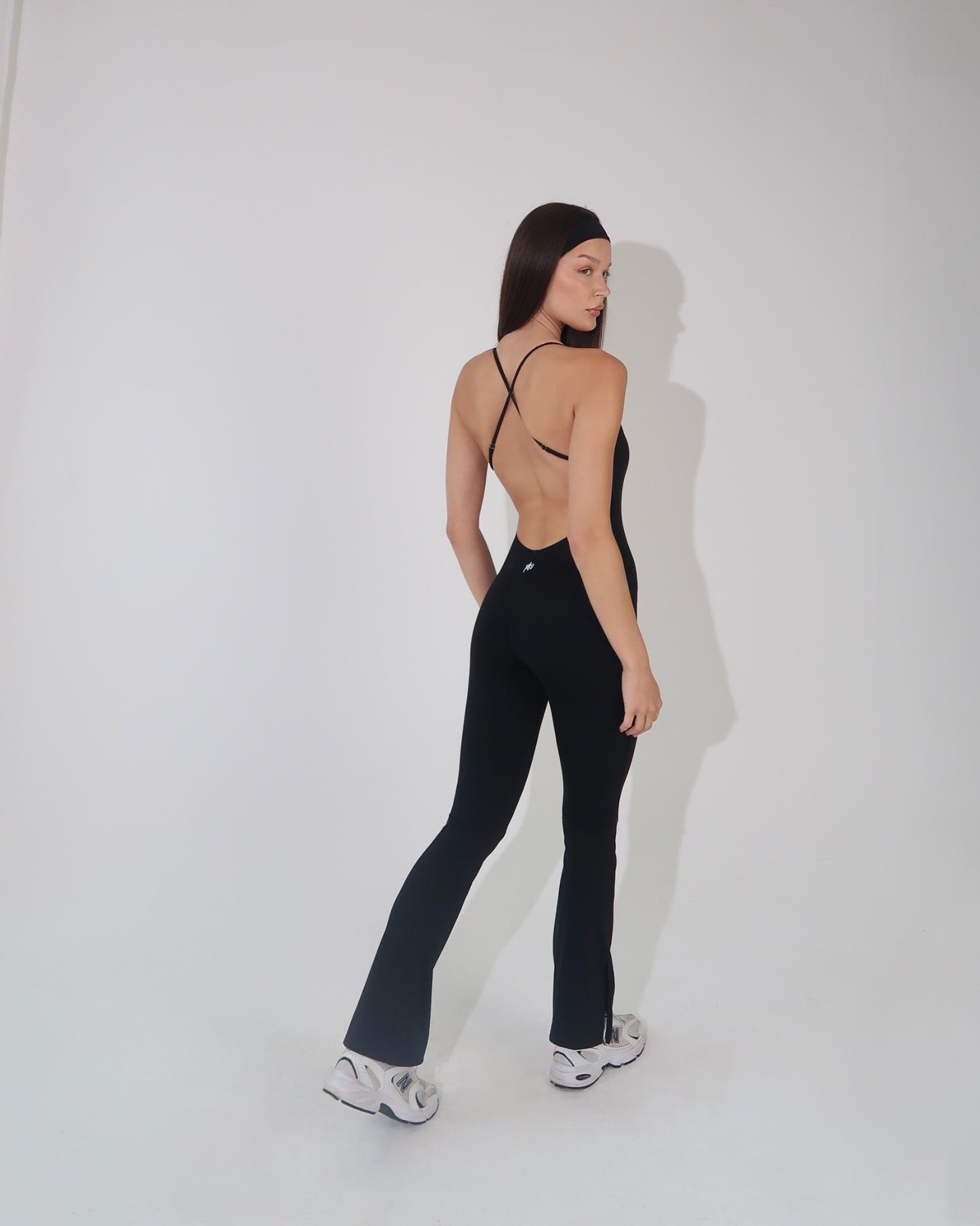 Flared unitard - Black