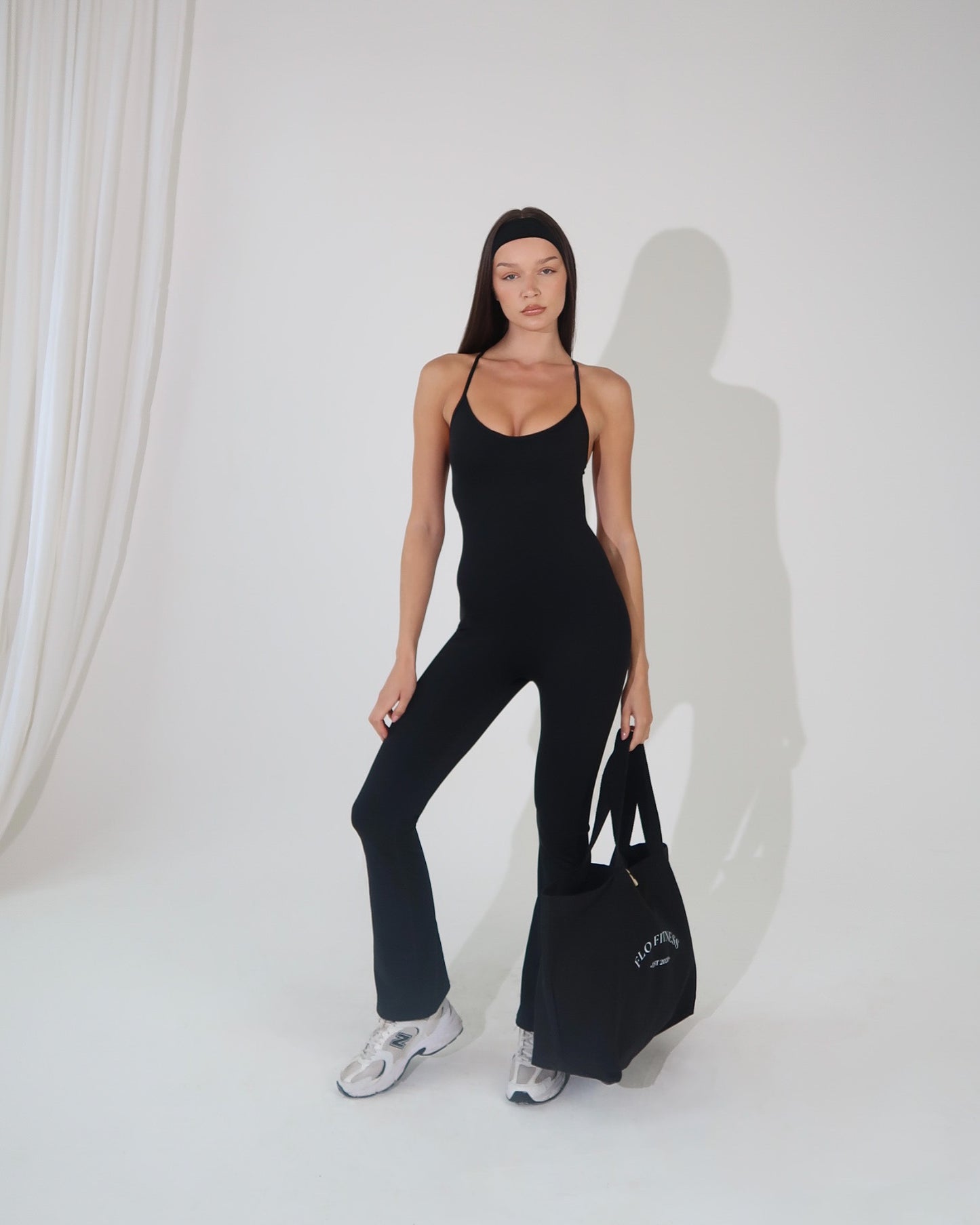 Flared unitard - Black