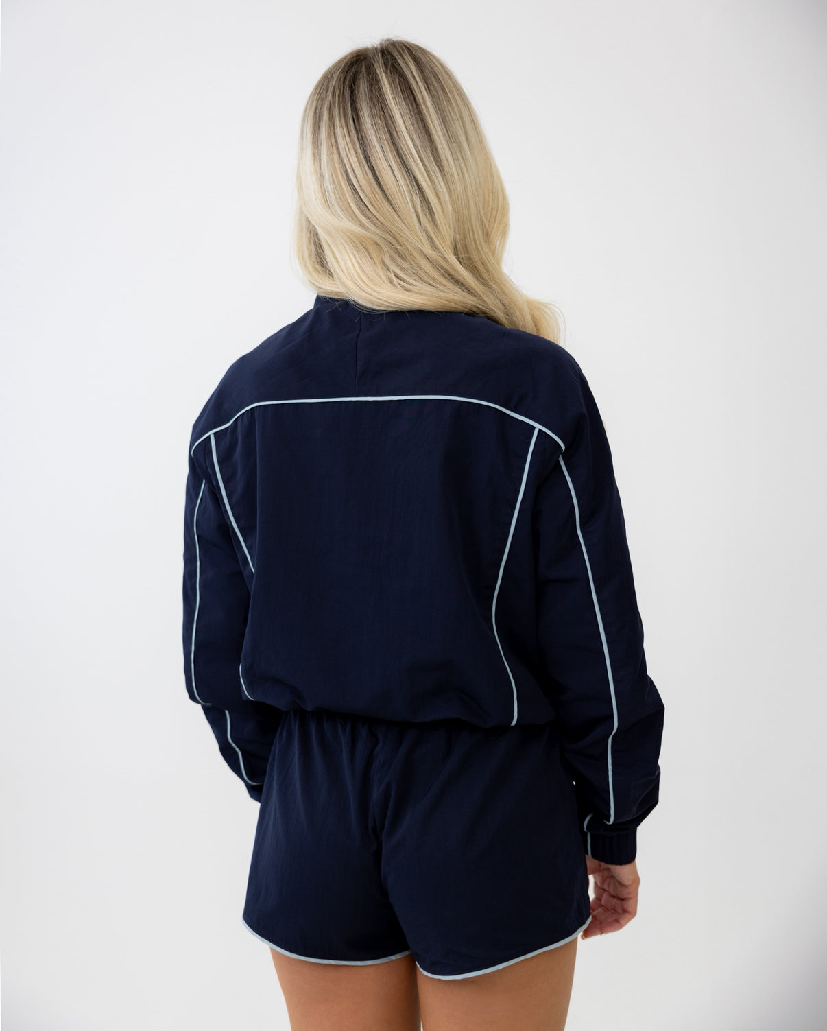 Reversible track jacket (defect logo) - blue/navy