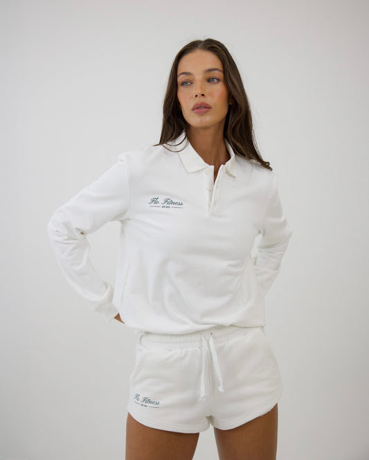 Sweat shorts - white/green