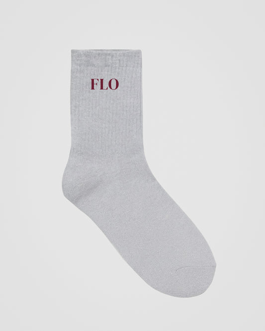 Socks - grey/burgundy