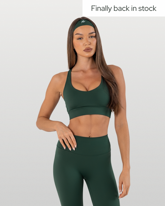 Racerback sports bra - pine