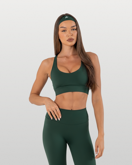 Racerback sports bra - pine