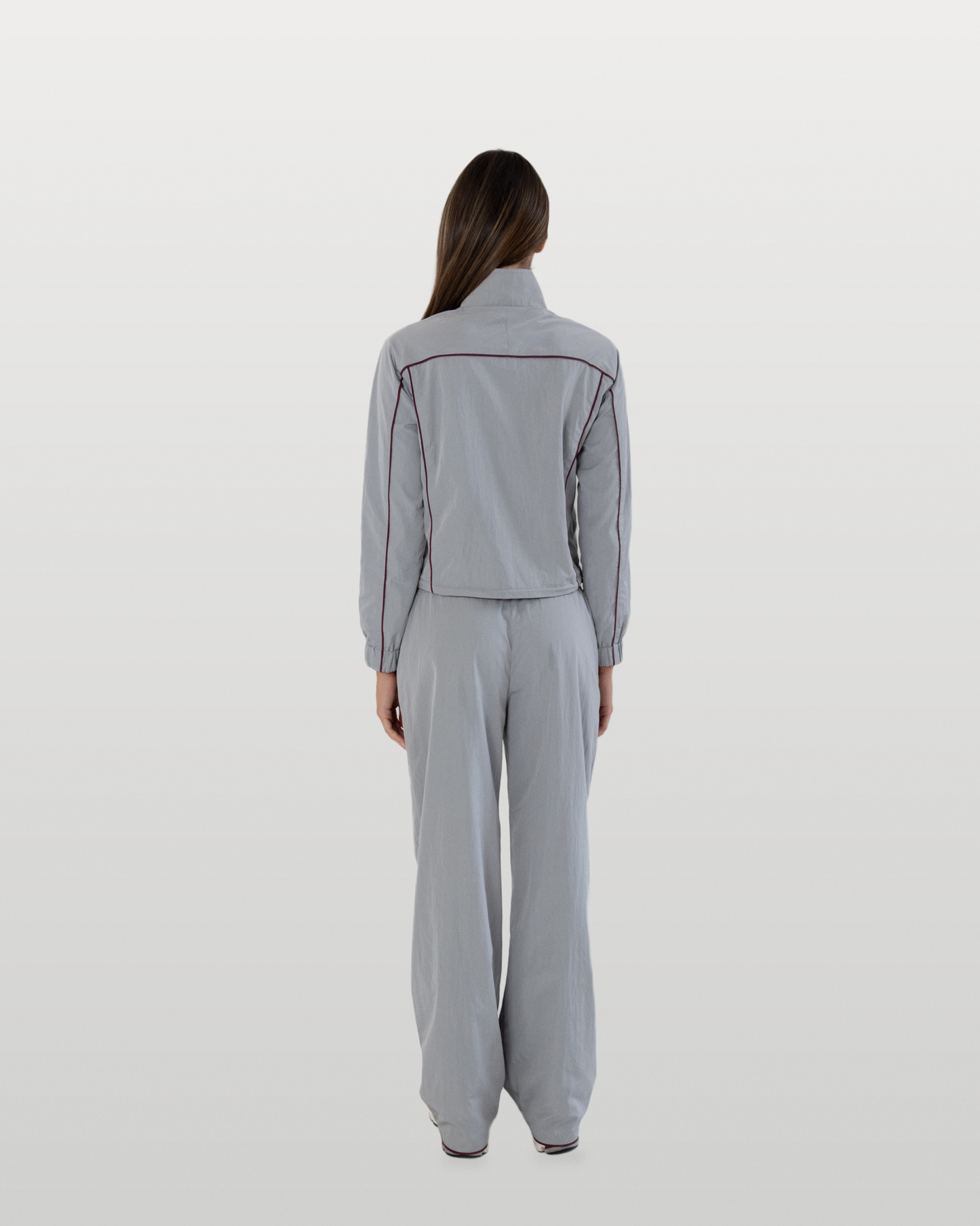 Reversible track pants - dark cherry\grey