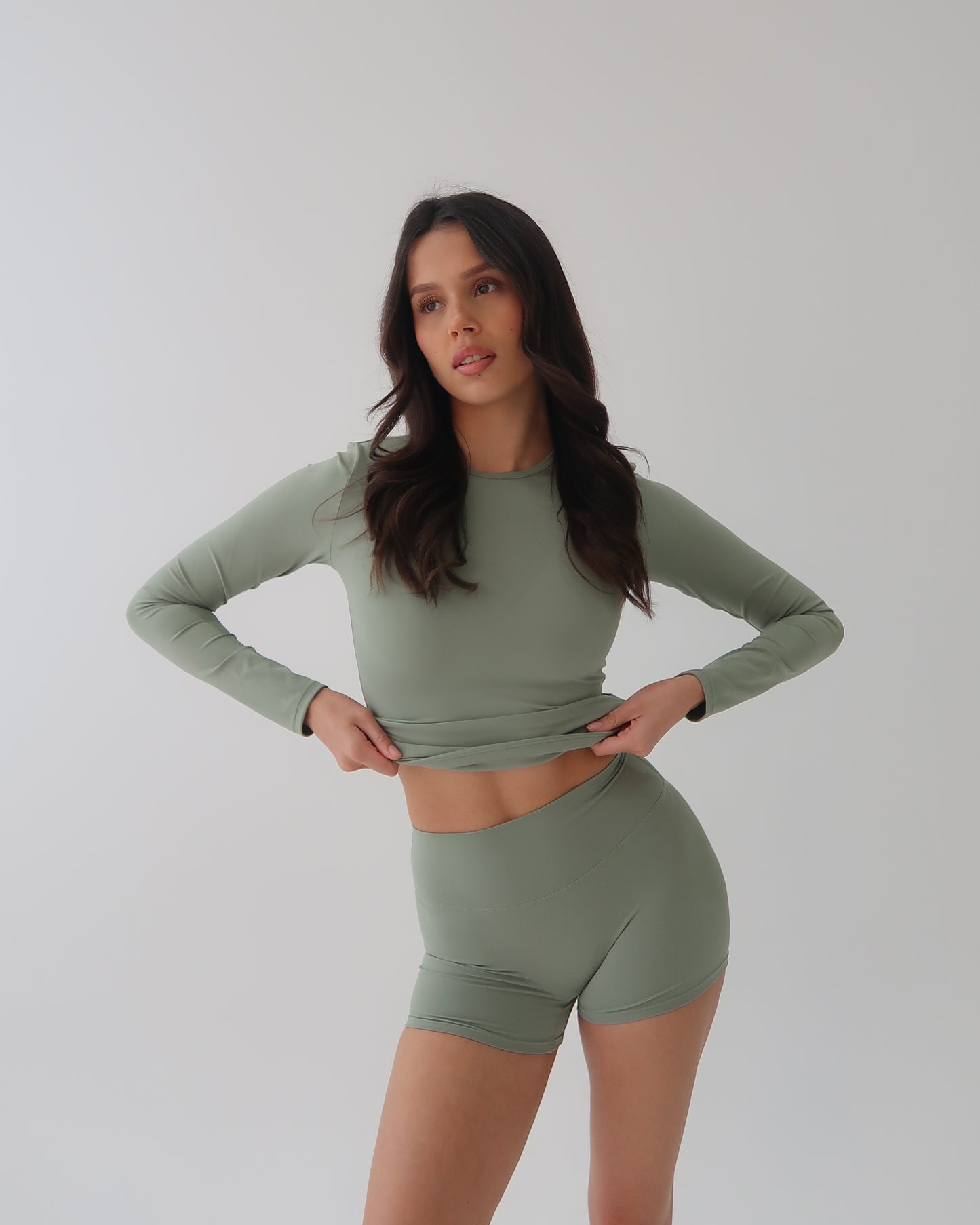 Long sleeved top - Pistachio