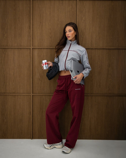 Reversible track pants - burgundy\grey