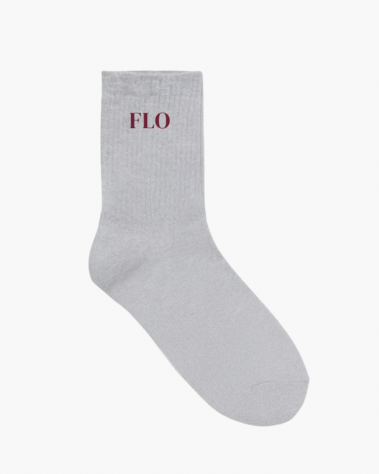 Socks - grey/burgundy