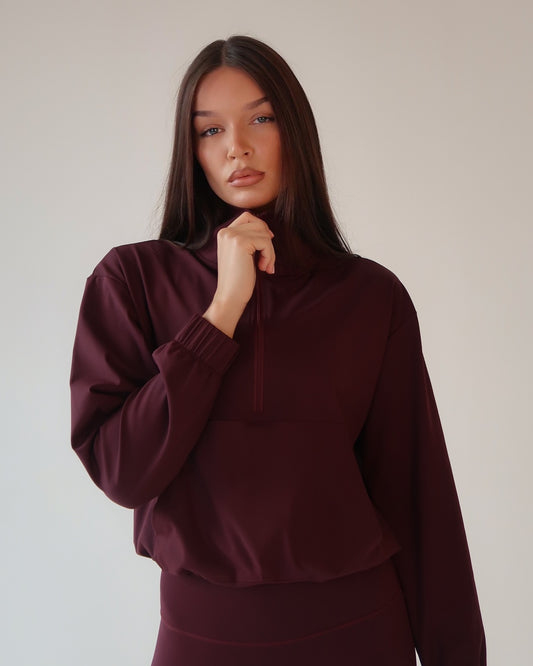 Half zip jacket - Burgundy (PREORDER)