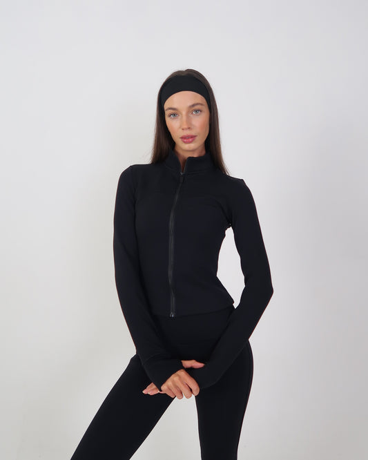 Suede lined jacket - Black