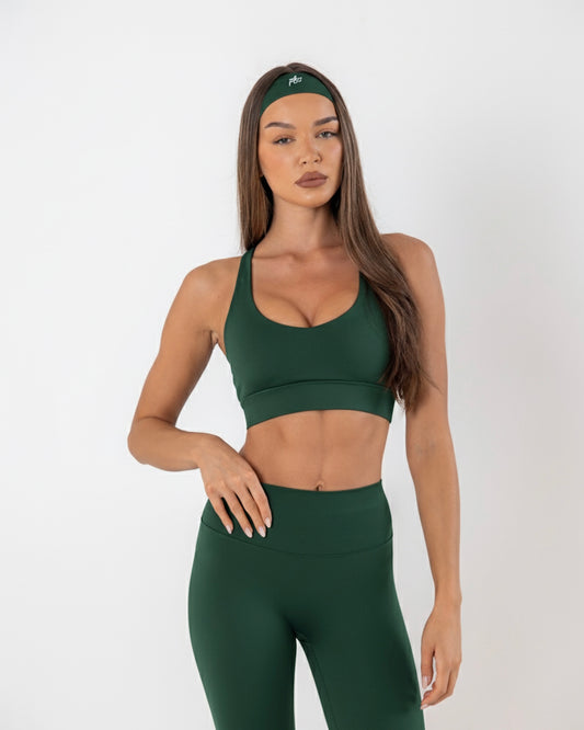 Racerback sports bra - pine