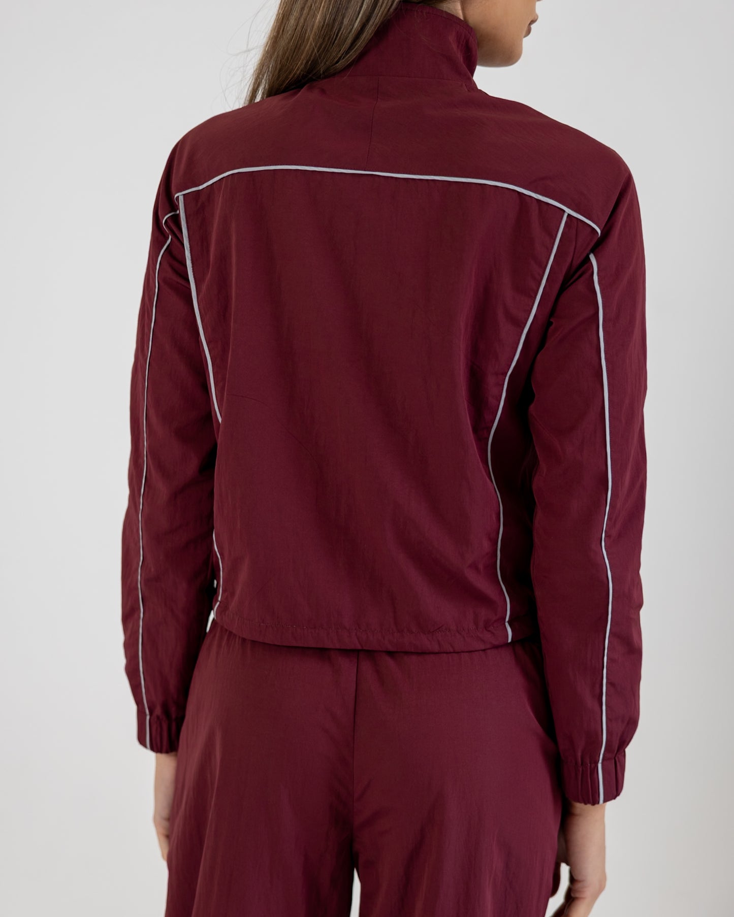 Reversible track jacket - burgundy/grey