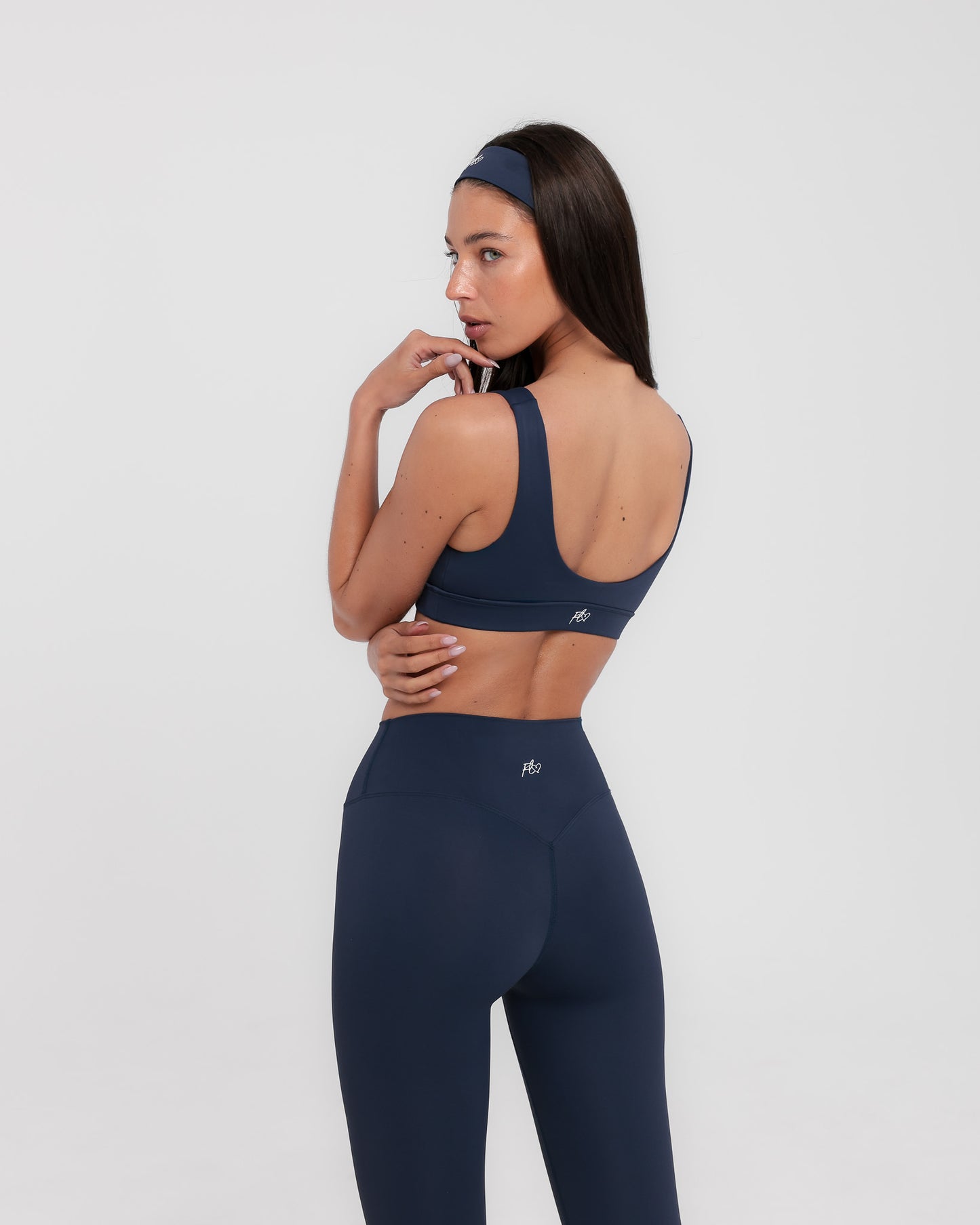 V-neck sports bra - navy