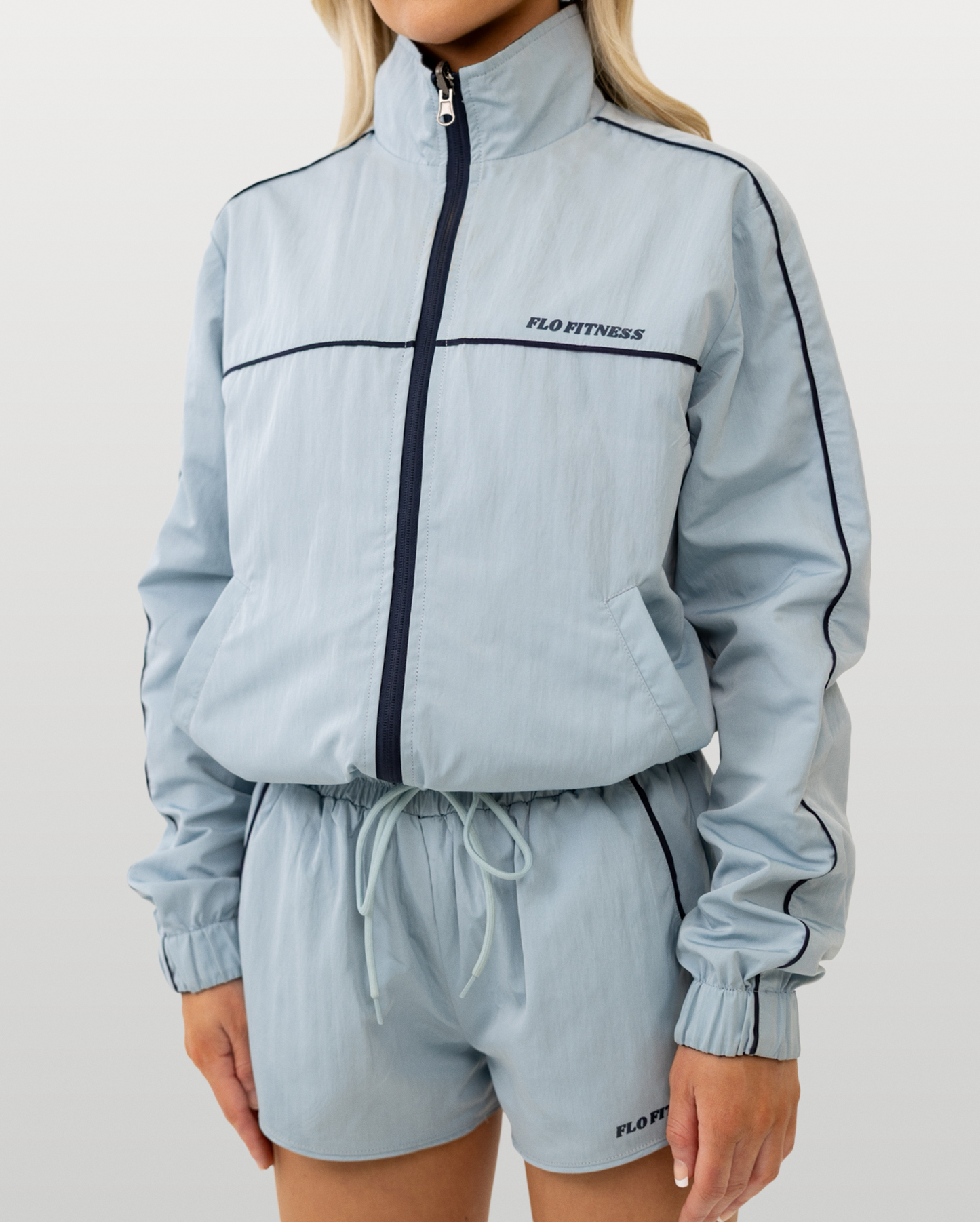 Reversible track jacket - blue/navy