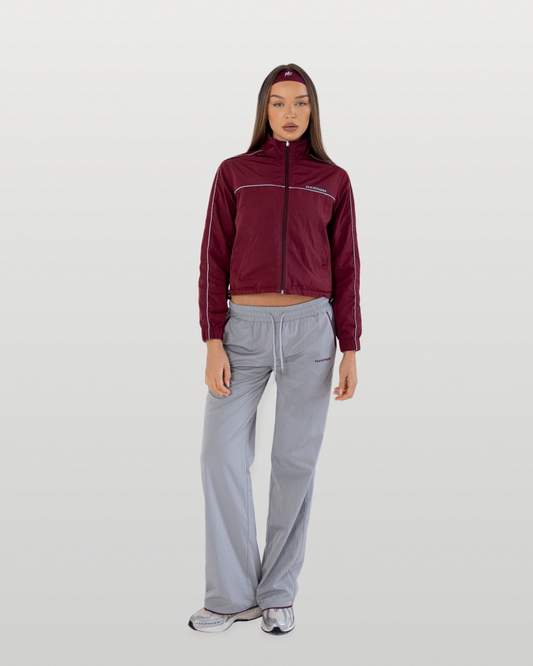 Reversible track pants - dark cherry\grey