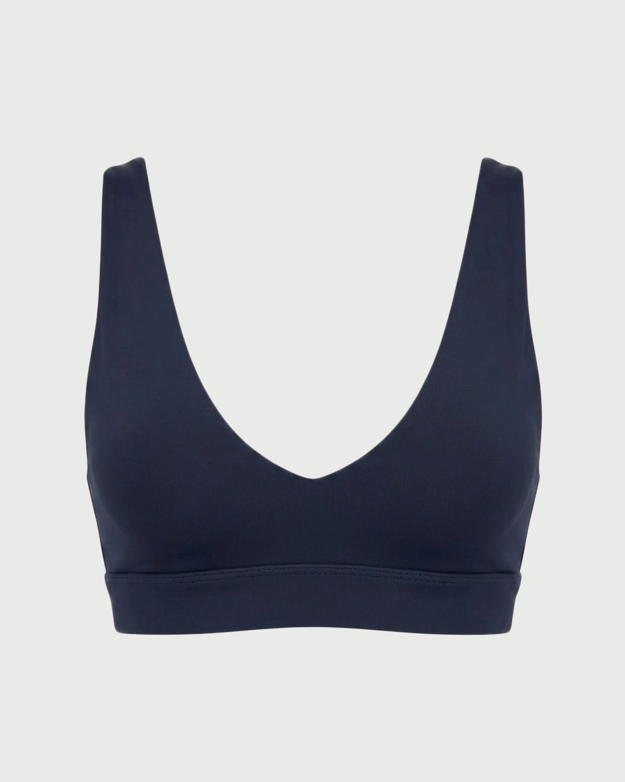 V-neck sports bra - navy